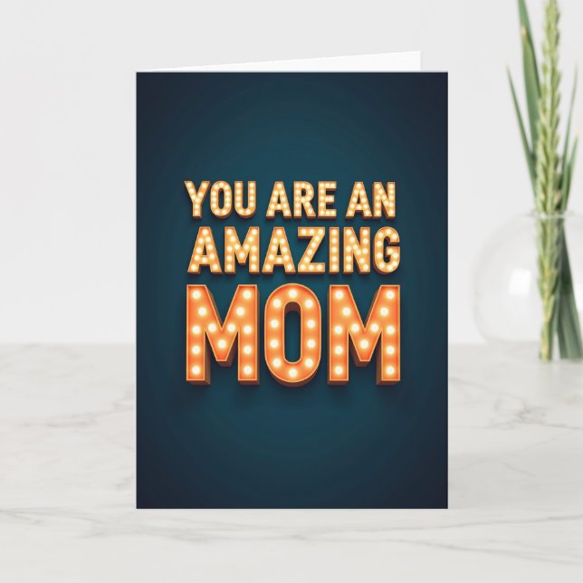 Radiant Mom Marquee Style Card (Front)