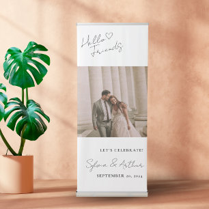 Radiant Moments Custom Photo Wedding Retractable Banner