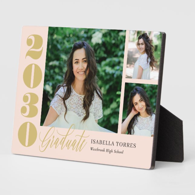 Radiant Moments EDITABLE COLOR Graduation Plaque (Side)