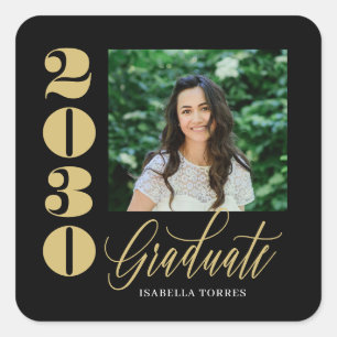 Radiant Moments Editable Color Graduation Square S Square Sticker