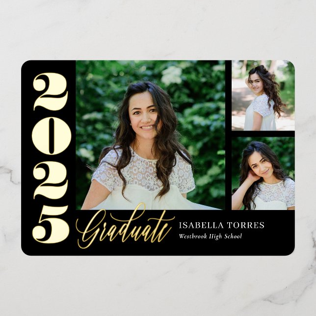 Radiant Moments Foil Graduation Invitation Foil In (Front)