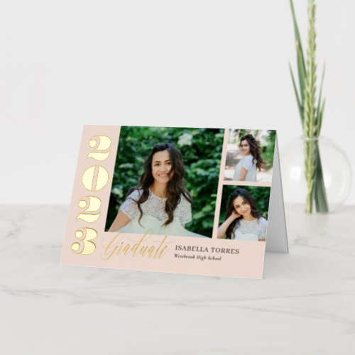 Radiant Moments FOIL Graduation Thank You Card