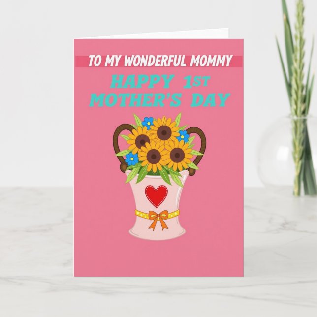 Radiant Mommys 1St Day Card (Front)
