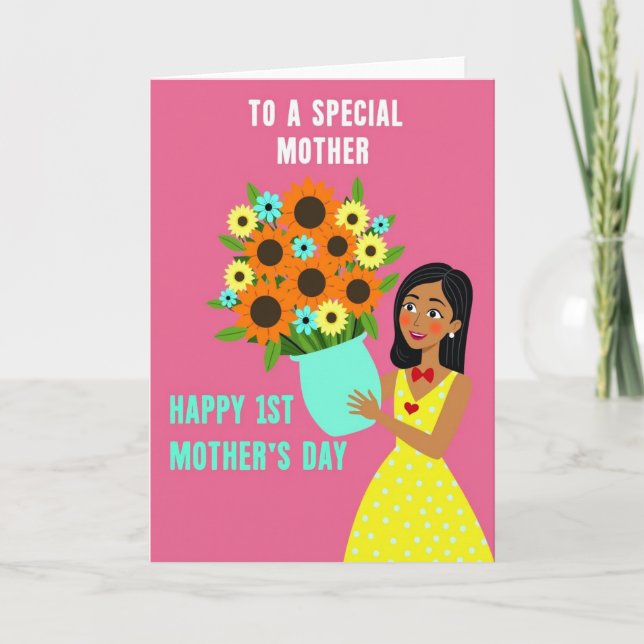 Radiant Mother Floral Day Card (Front)