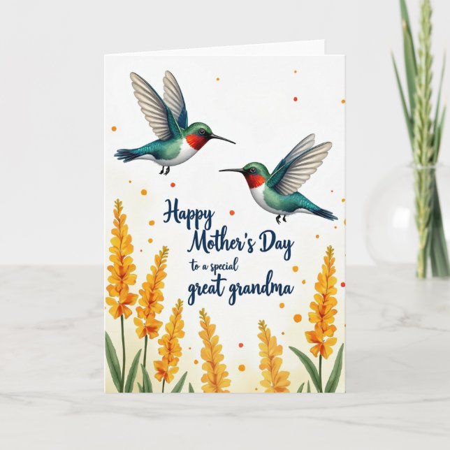Radiant Mothers Day Avian Card (Front)