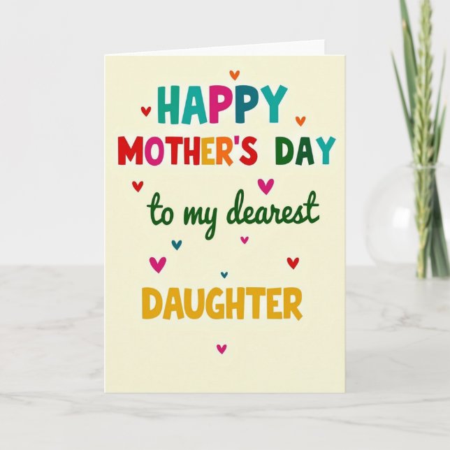 Radiant Mothers Day Block Font Card (Front)