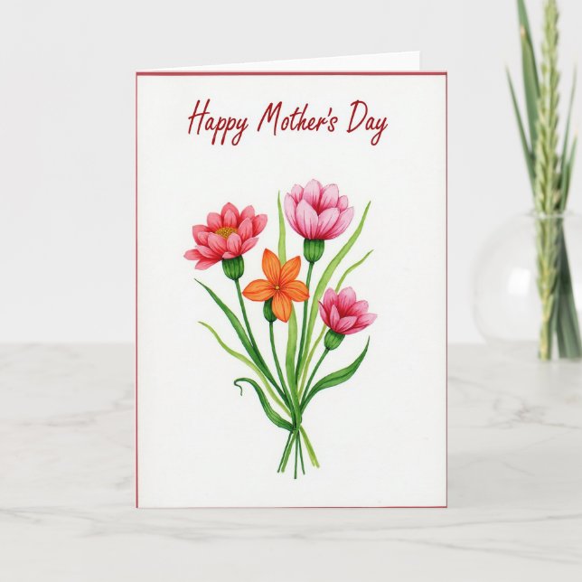 Radiant Mothers Day Bloom Card (Front)