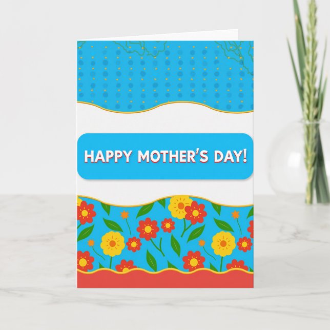 Radiant Mothers Day Blooms Card (Front)