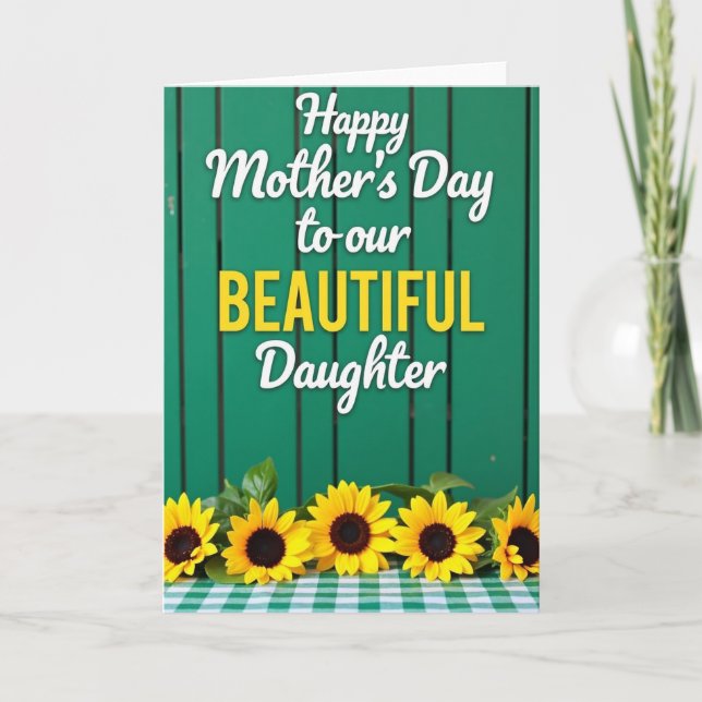 Radiant Mothers Day Daughter Card (Front)