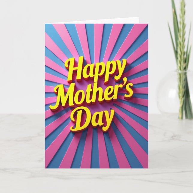 Radiant Mothers Day Design Card (Front)