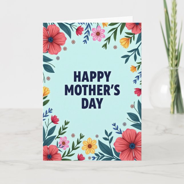 Radiant Mothers Day Floral Card (Front)