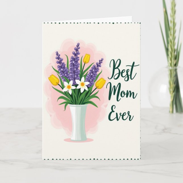 Radiant Mothers Day Flower Card (Front)