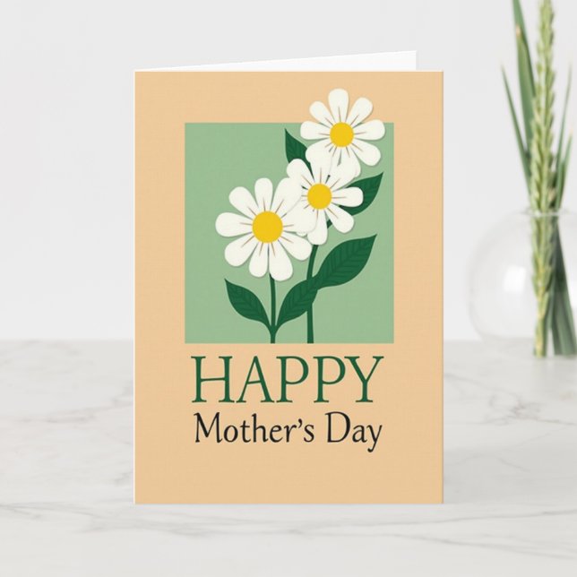 Radiant Mothers Day Flowers Card (Front)
