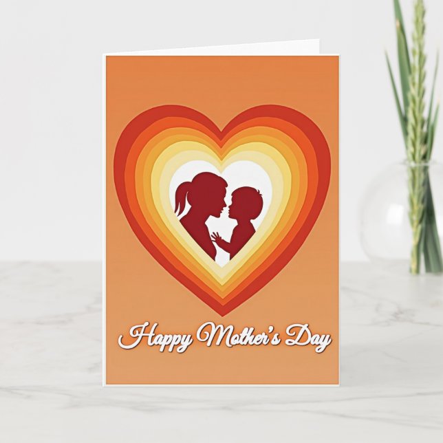 Radiant Mothers Day Heart Card (Front)