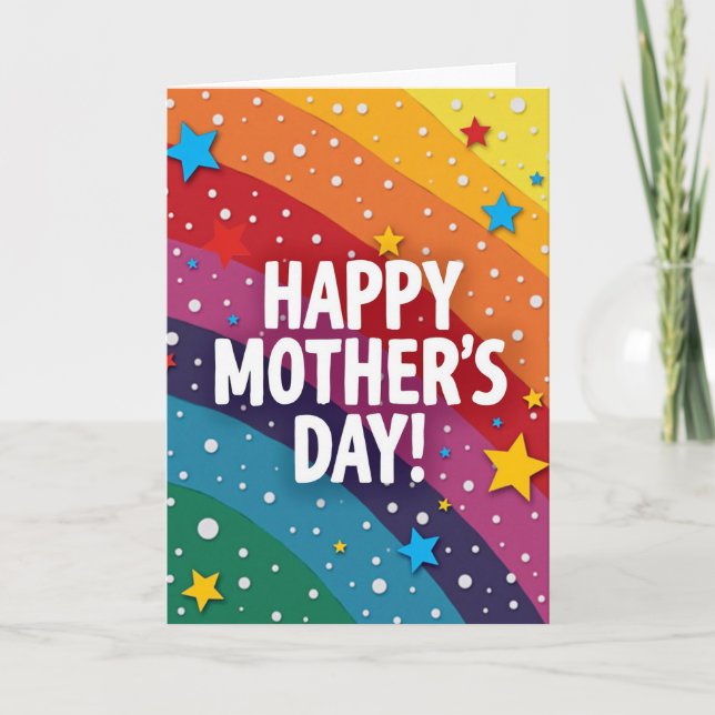 Radiant Mothers Day Rainbow Card (Front)