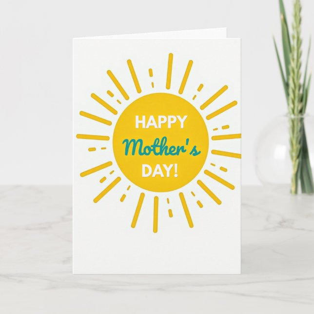 Radiant Mothers Day Sun Card (Front)