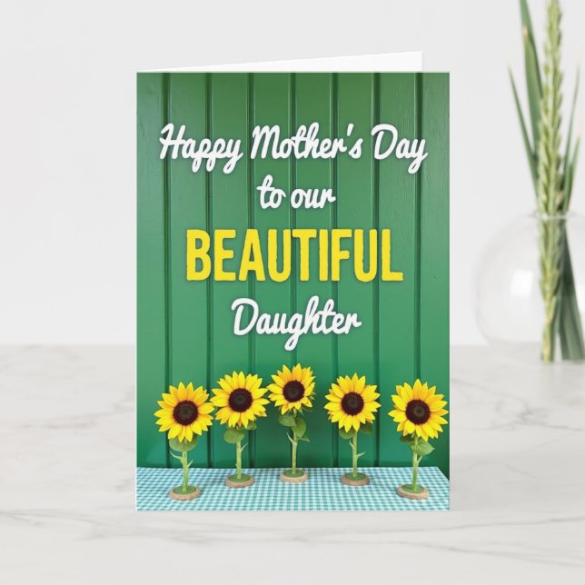 Radiant Mothers Day Sunflower Card (Front)