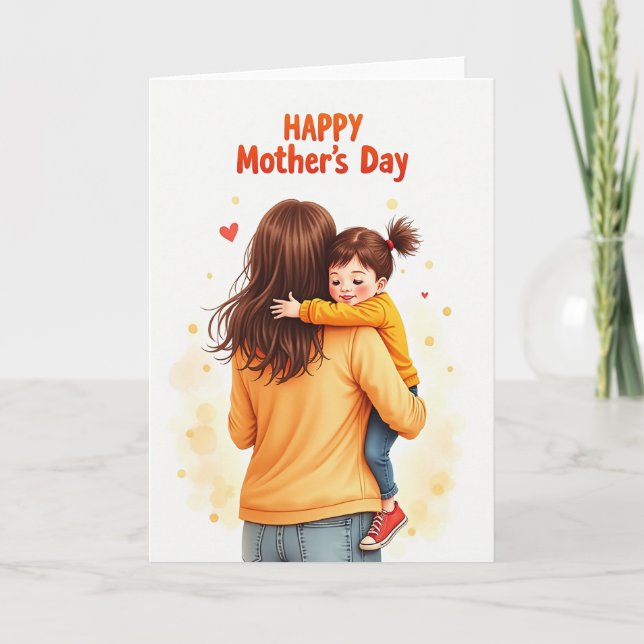 Radiant Mothers Embrace Card (Front)