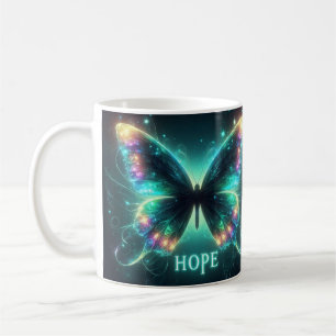 Radiant Multicolored Butterfly Portraying Hope Coffee Mug