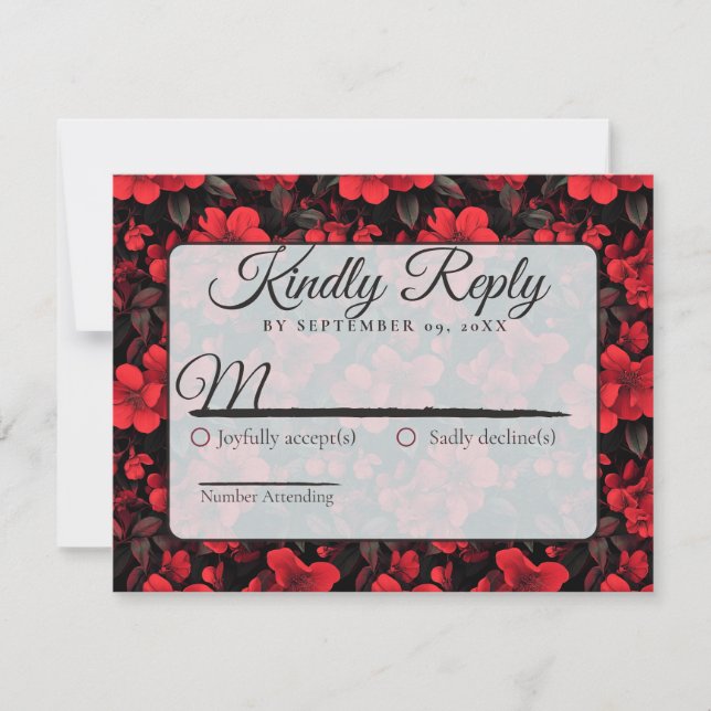 Radiant Nature Rose Flower Spring Wedding Rsvp Card (Front)