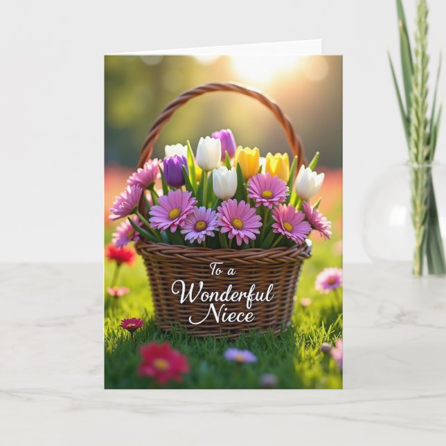 Radiant Niece Spring Card (Front)