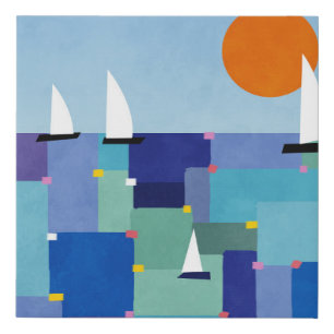 Radiant Ocean Voyage Faux Canvas Print