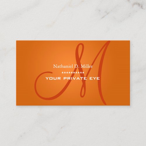 Customize this monogram business card