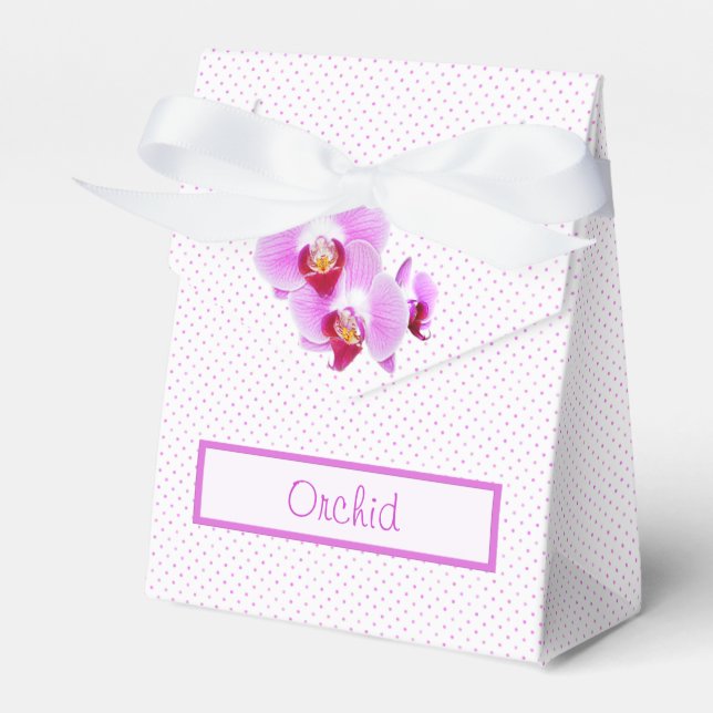 Radiant Orchid Closeup Photograph Favor Boxes (Front Side)