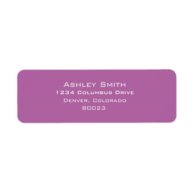 Radiant orchid color of 2014 label (Front)