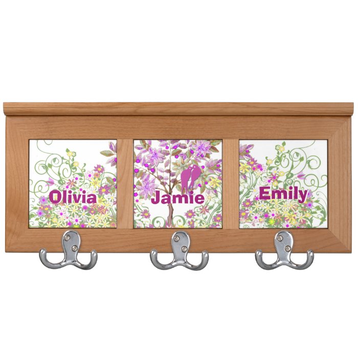 Radiant Purple Personalized Home Decor Coat Racks