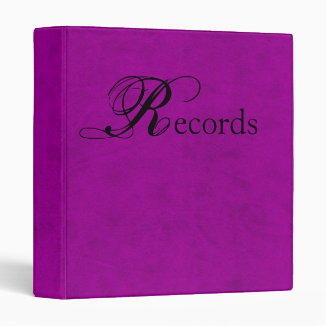 Radiant Orchid Purple Velvet Custom Home Casino 3 Ring Binder (Front/Spine)