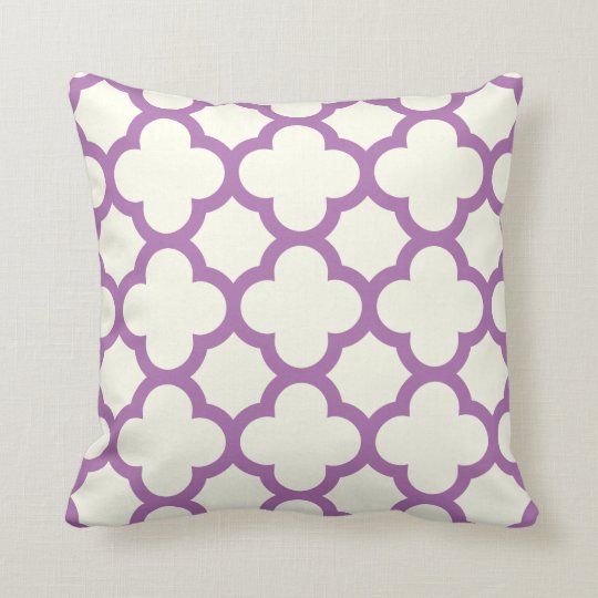 Radiant Orchid Quatrefoil Throw Pillow Zazzle