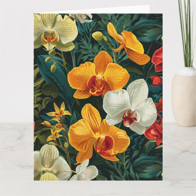 Radiant Orchid Trio Birthday Card (Front)