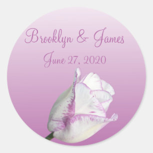 Radiant Orchid Wedding Stickers Tulip