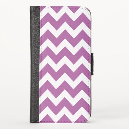 Radiant Orchid White Chevron Iphone 5 Wallet Case