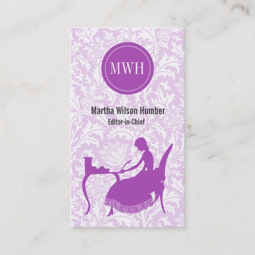 Customizable Radiant Orchid Writer Author Business Card