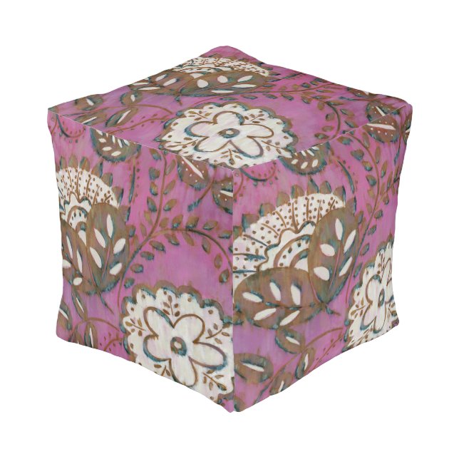 Radiant Ornament I Pouf (Angled Front)