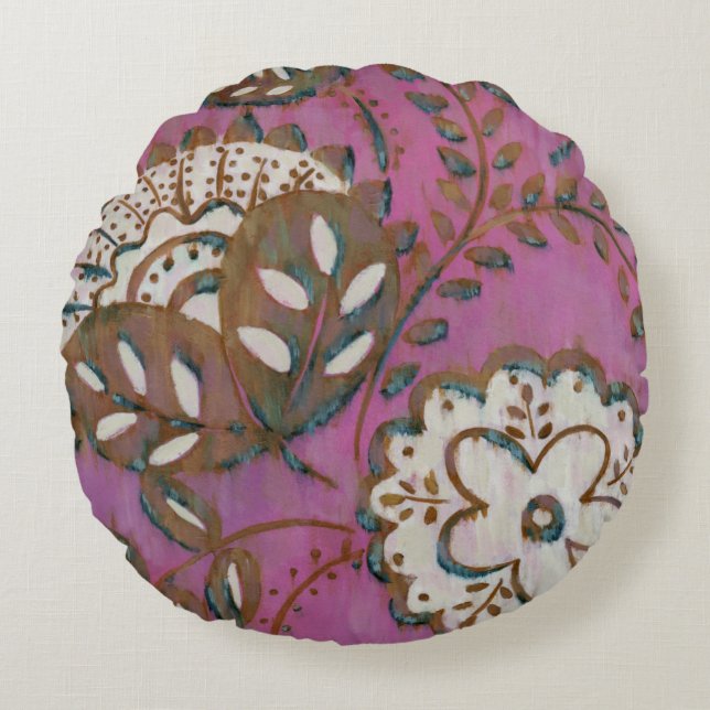Radiant Ornament I Round Pillow (Front)