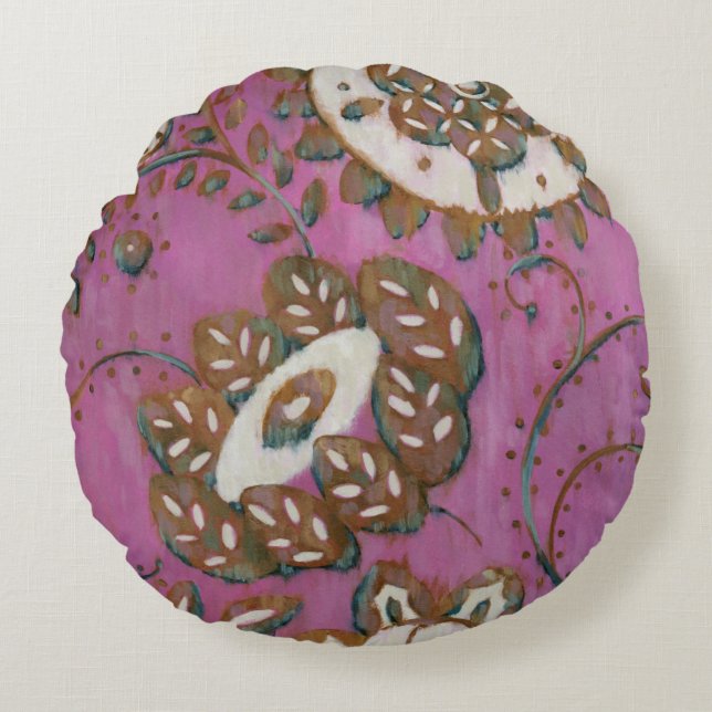 Radiant Ornament II Round Pillow (Front)