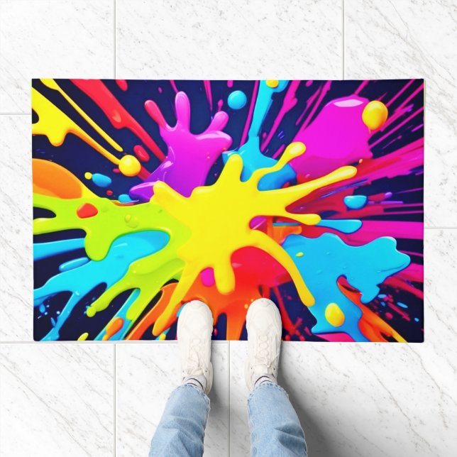 Radiant Paint Explosion Doormat (Indoor)