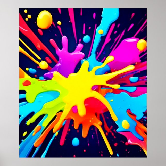 Radiant Paint Explosion Poster (Front)