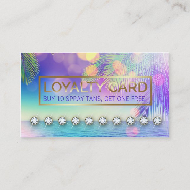 Radiant Palm Tree Loyalty Card (Front)