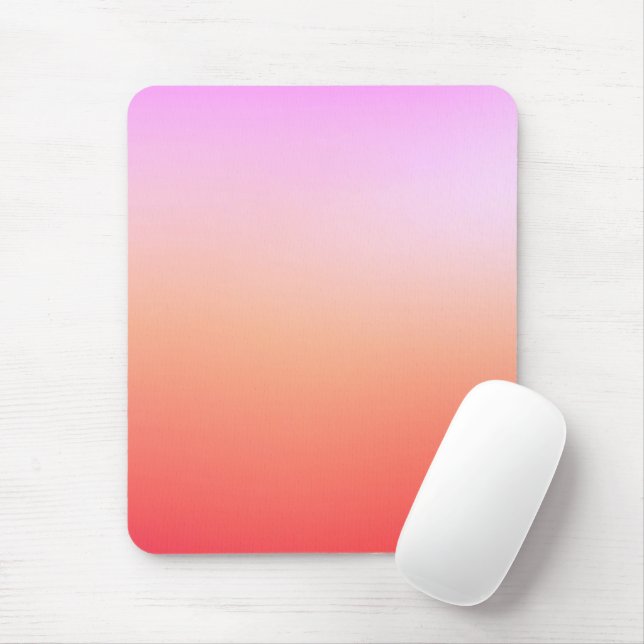 Radiant Pastel Sunset Gradient Mouse Pad (With Mouse)