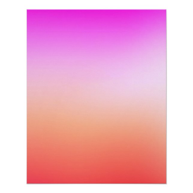 Radiant Pastel Sunset Gradient Poster (Front)