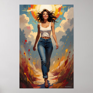 Radiant Path of Joyful Confidence Poster