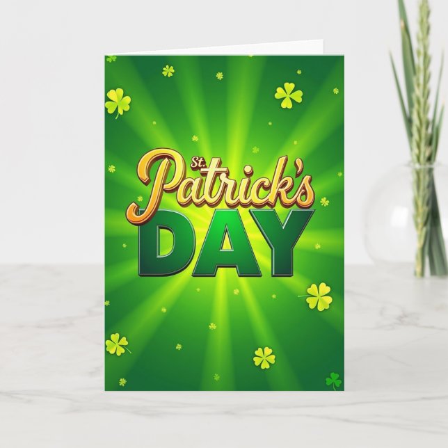 Radiant Patrick Day Card (Front)