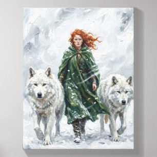 Radiant Peace Dove Lantern Imbolc Snowdrops Art Canvas Photo Tile