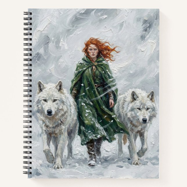 Radiant Peace Dove Lantern Imbolc Snowdrops Art Notebook (Front)