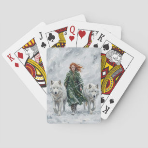 Radiant Peace Dove Lantern Imbolc Snowdrops Art Poker Cards