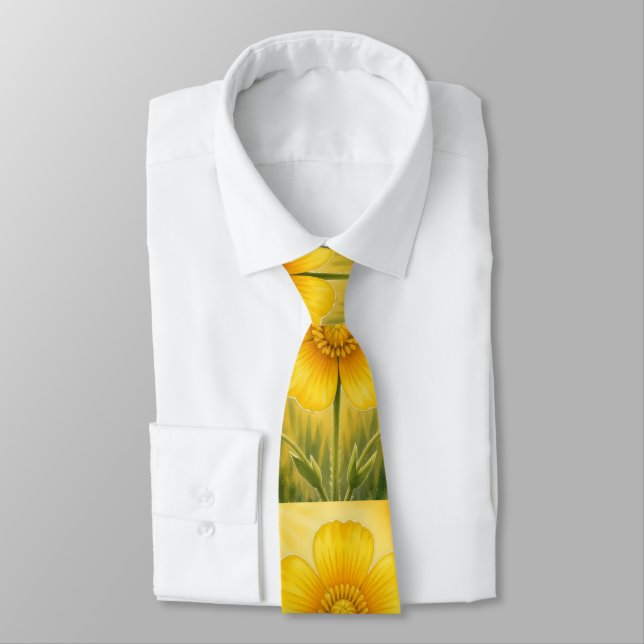 Radiant Petal Series – Buttercup Neck Tie (Tied)